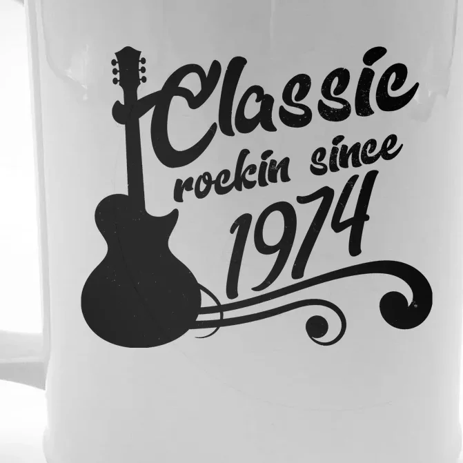 50th Birthday Classic Rockin Since 1974 Front & Back Beer Stein