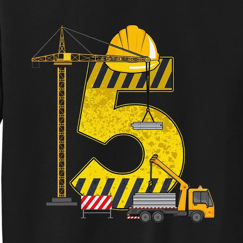 5th Birthday Construction Vehicle Excavator Truck Sweatshirt