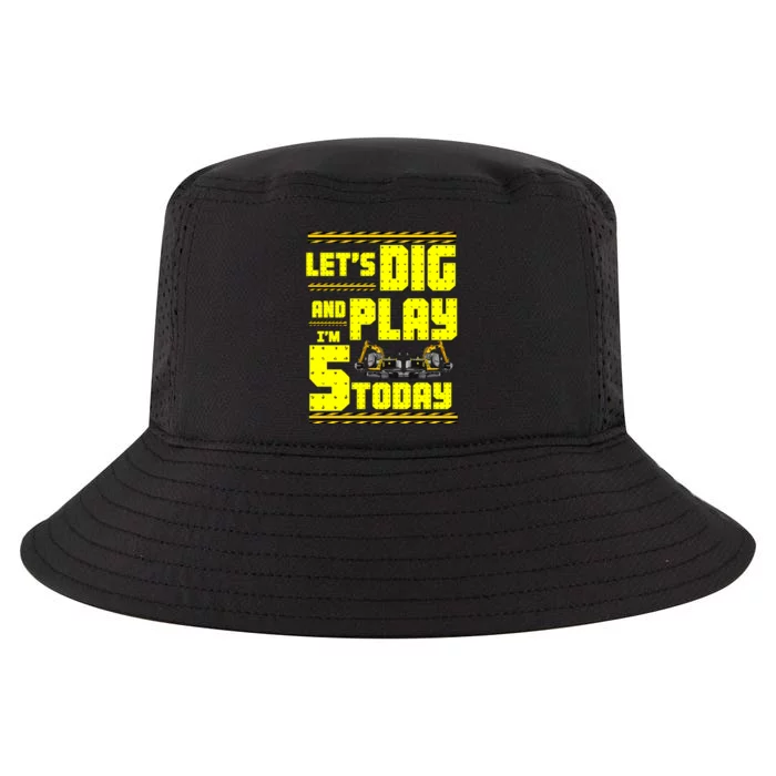 5th Birthday Construction Cool Comfort Performance Bucket Hat