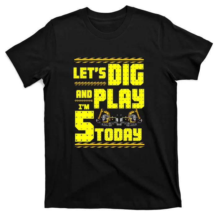 5th Birthday Construction T-Shirt