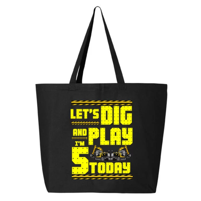 5th Birthday Construction 25L Jumbo Tote