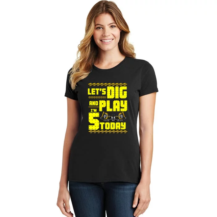 5th Birthday Construction Women's T-Shirt