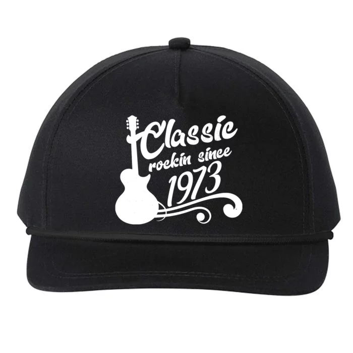 50th Birthday Classic Rockin Since 1973 Snapback Five-Panel Rope Hat