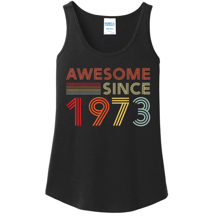 50 Birthday Decorations M.e.n.s WoM.e.n.s 1973 BDay 50th Birthday Ladies Essential Tank