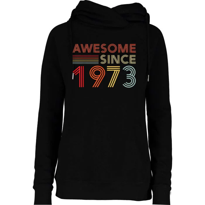 50 Birthday Decorations M.e.n.s WoM.e.n.s 1973 BDay 50th Birthday Womens Funnel Neck Pullover Hood