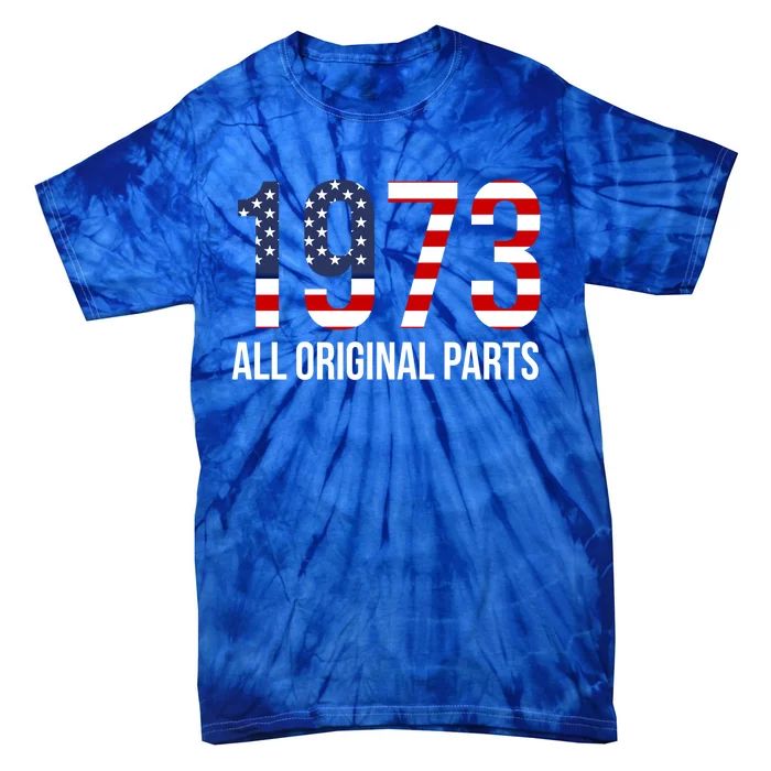 50th Birthday Design – 1973 Us America Flag Gift Tie-Dye T-Shirt