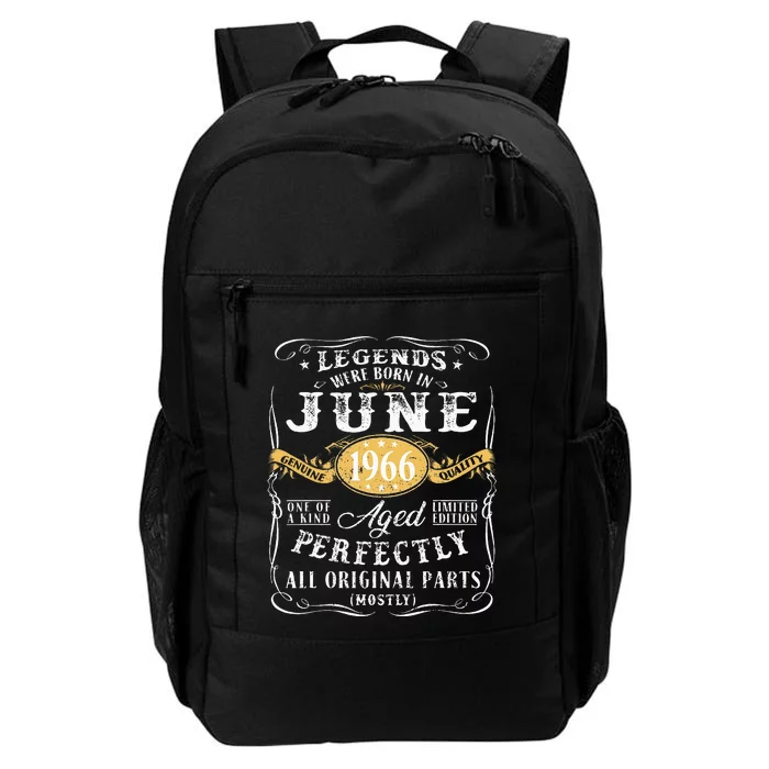 57th Birthday Decoration Legends Were Born In June 1966 Daily Commute Backpack