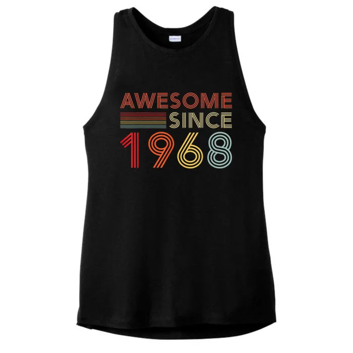 55 Birthday Decorations  Wo 1968 BDay 55th Birthday Ladies Tri-Blend Wicking Tank