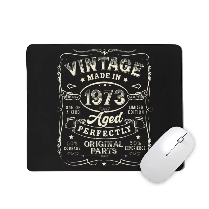 50th Birthday Decorations Funny 1973 50 Birthday Mousepad