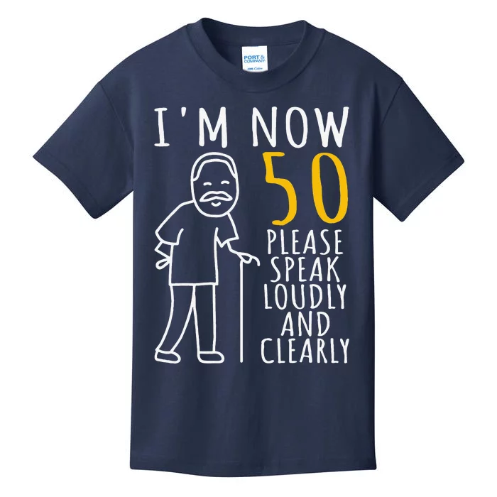 50th Birthday For Him I'm Now 50 Years Old Cool BDay Kids T-Shirt