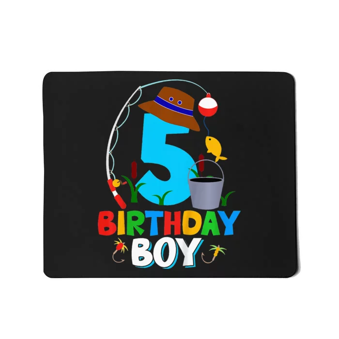 5th Birthday  Fishing Fish Bday Party Decorations Mousepad