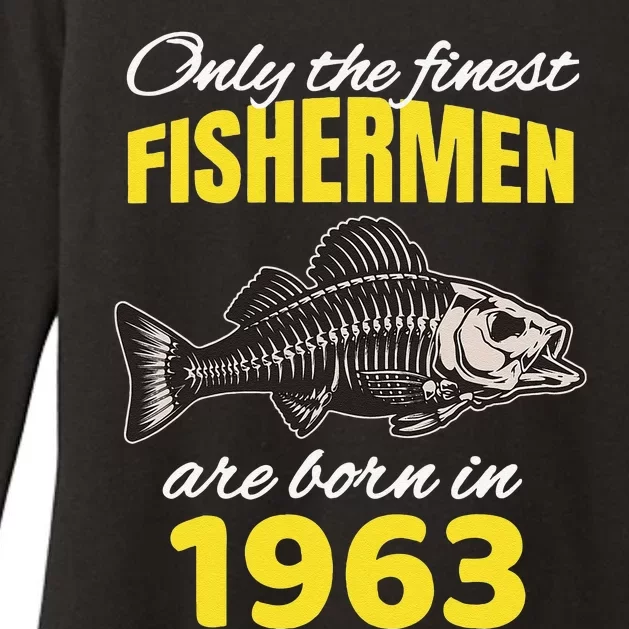 59th Birthday Fishermen Are Born In 1963 Funny Fishing Womens CVC Long Sleeve Shirt