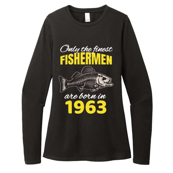 59th Birthday Fishermen Are Born In 1963 Funny Fishing Womens CVC Long Sleeve Shirt