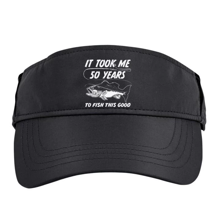 50th Birthday Fishing Birthday Gift 50 Year Old Fisherman Adult Drive Performance Visor