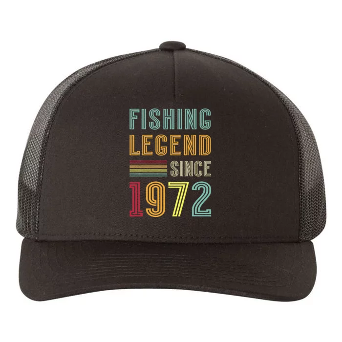 51st Birthday Fisherman Retro Vintage 1972 51 Years Fishing Yupoong Adult 5-Panel Trucker Hat