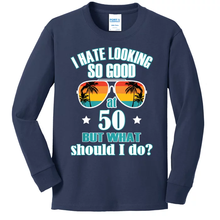 50 Birthday For Men Women 50th Anniversary Kids Long Sleeve Shirt