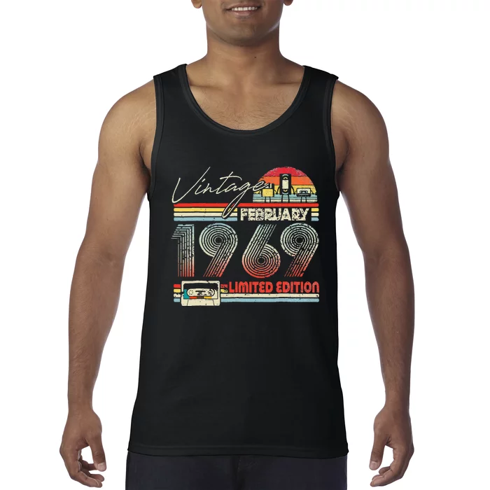 54th Birthday February 1969 Vintage Cassette Limited Edition Tank Top