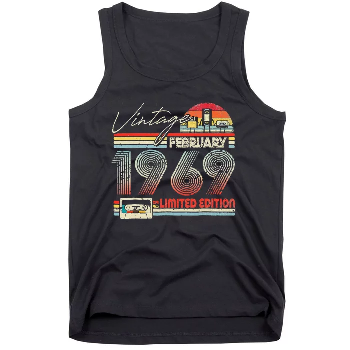 54th Birthday February 1969 Vintage Cassette Limited Edition Tank Top