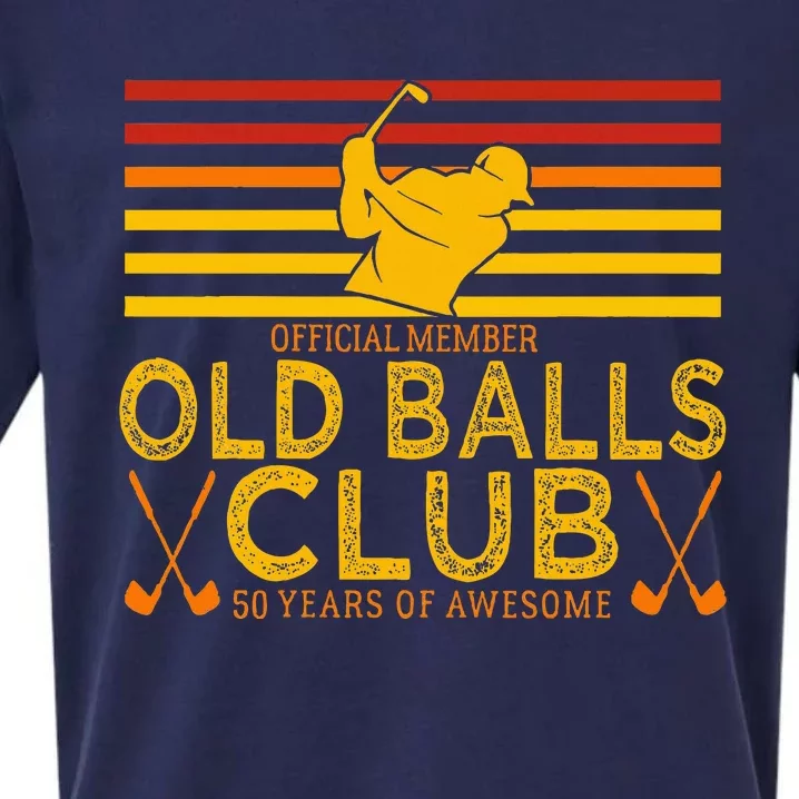 50th Birthday Funny Golf Old Balls Club Member Sueded Cloud Jersey T-Shirt