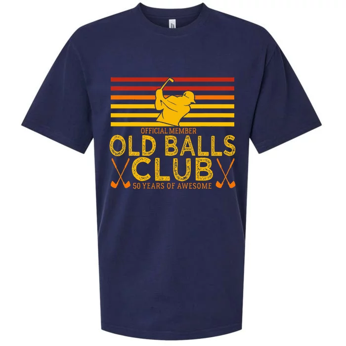 50th Birthday Funny Golf Old Balls Club Member Sueded Cloud Jersey T-Shirt