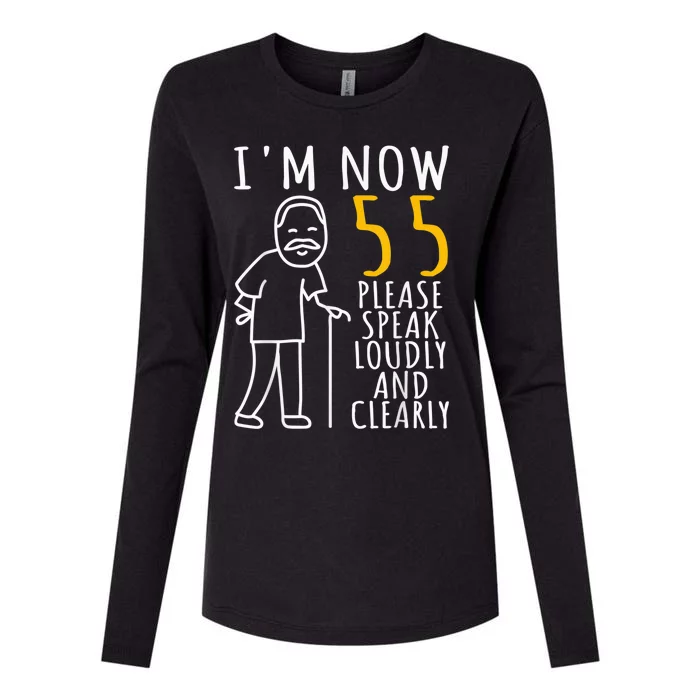 55th Birthday For Him | I'm Now 55 Years Old | Cool BDay Womens Cotton Relaxed Long Sleeve T-Shirt