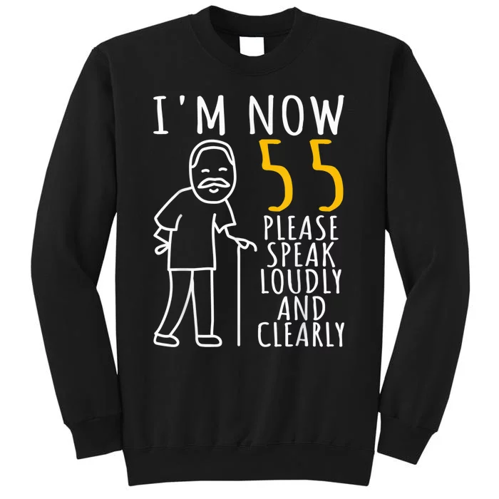 55th Birthday For Him | I'm Now 55 Years Old | Cool BDay Tall Sweatshirt