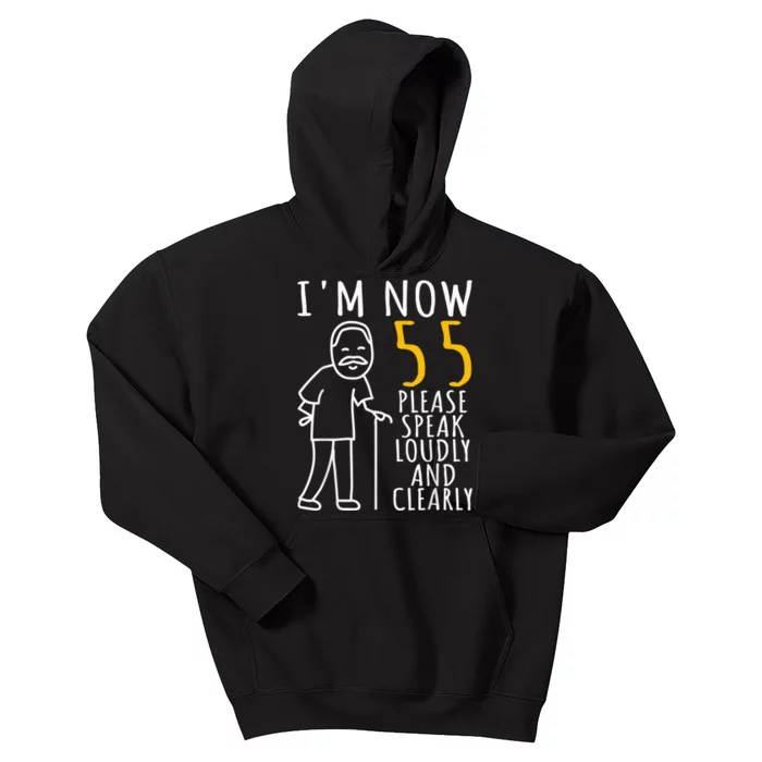 55th Birthday For Him | I'm Now 55 Years Old | Cool BDay Kids Hoodie