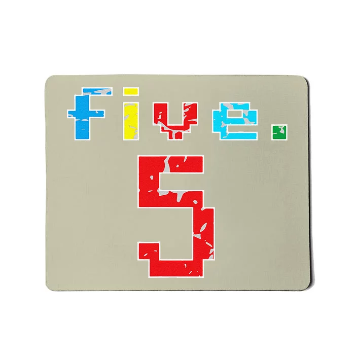 5th Birthday Five Year Old Gift Fifth Number 5 Mousepad