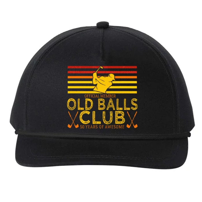 50th Birthday Funny Golf Old Balls Club Member Snapback Five-Panel Rope Hat