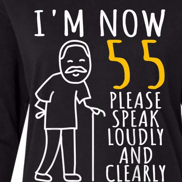 55th Birthday For Him | I'm Now 55 Years Old | Cool BDay Womens Cotton Relaxed Long Sleeve T-Shirt