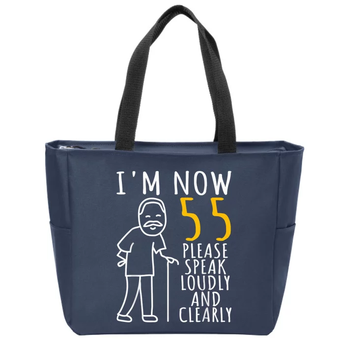 55th Birthday For Him | I'm Now 55 Years Old | Cool BDay Zip Tote Bag