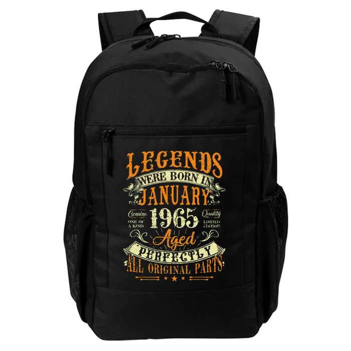 58th Birthday Gift 58 Years Old Legends Born In January 1965 Daily Commute Backpack