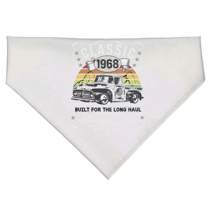 55th Birthday Gift Pickup Truck Born 1968 Funny Gift USA-Made Doggie Bandana