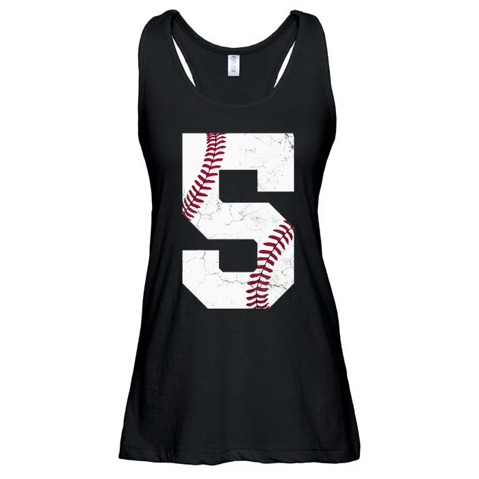 5th Birthday Gift Baseball Five 5 2018 funny sport Ladies Essential Flowy Tank