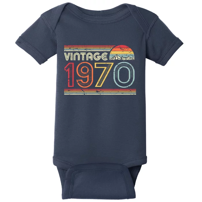 50th Birthday Gift, Classic, Vintage 1970 Baby Bodysuit