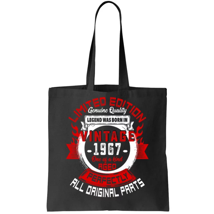 55th Birthday Gift Vintage Legends Born In 1967 55 Years Old Tote Bag