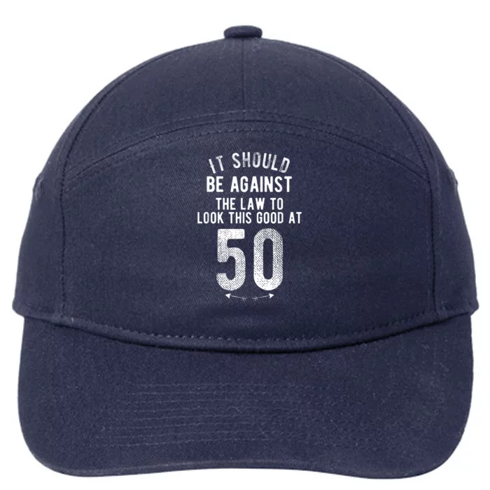 50th Birthday Gag Gift Idea 50 Year Old Joke 7-Panel Snapback Hat