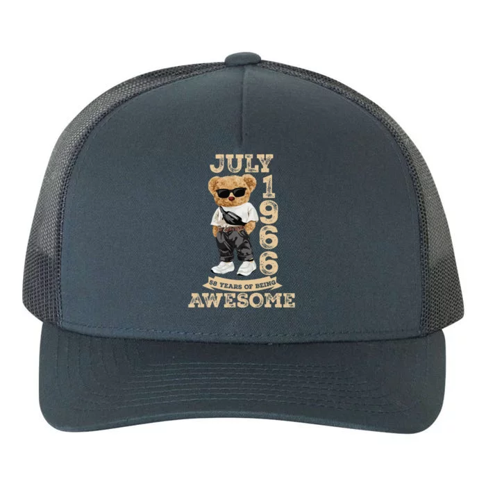 58th Birthday Gift 58 Year Old Vintage July 1966 Yupoong Adult 5-Panel Trucker Hat