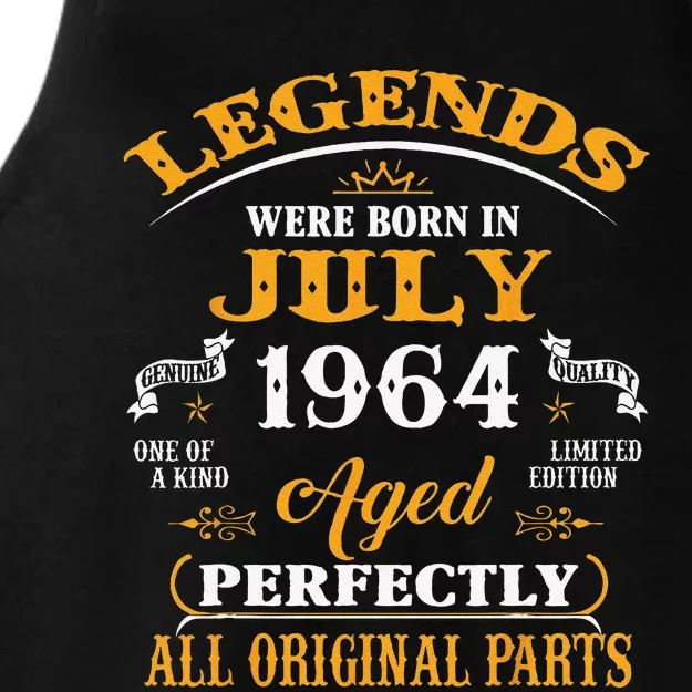 59th Birthday Gift Legends Born In July 1964 59 Years Old Ladies Tri-Blend Wicking Tank