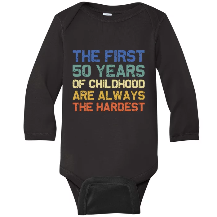 50th Birthday Gift Vintage 1972 Baby Long Sleeve Bodysuit