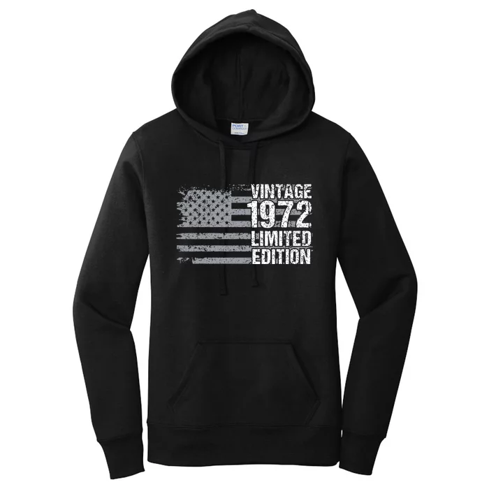 50th Birthday Gift Vintage 1972 Women's Pullover Hoodie