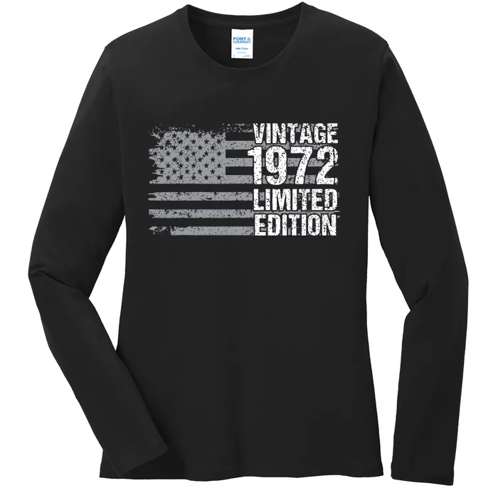 50th Birthday Gift Vintage 1972 Ladies Long Sleeve Shirt