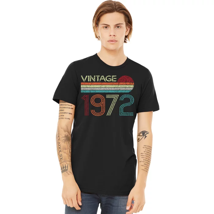 50th Birthday Gift Vintage 1972 Premium T-Shirt