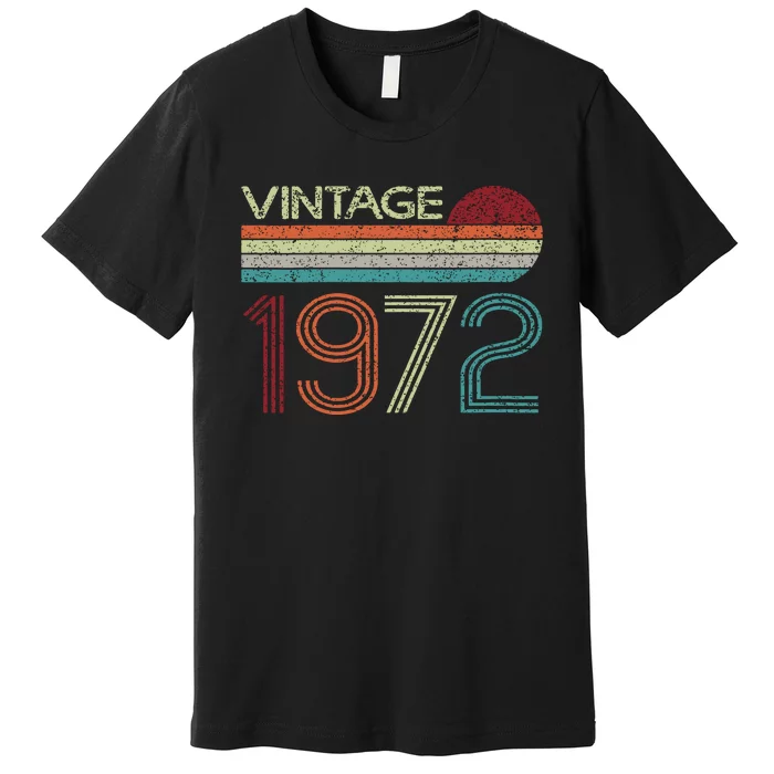 50th Birthday Gift Vintage 1972 Premium T-Shirt