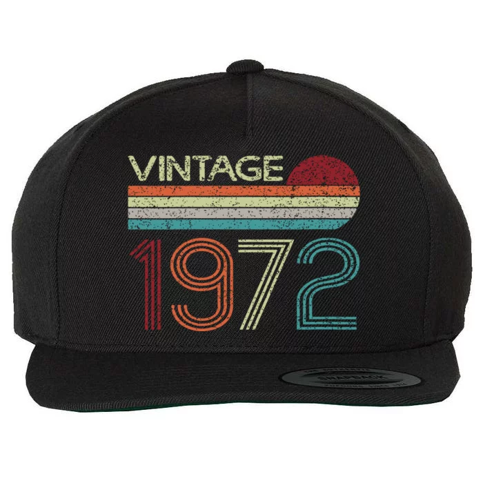 50th Birthday Gift Vintage 1972 Wool Snapback Cap