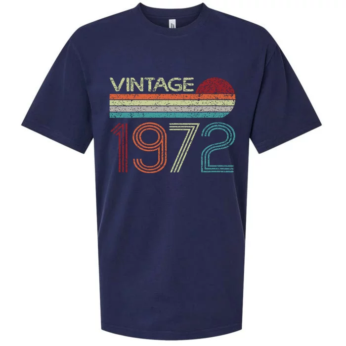 50th Birthday Gift Vintage 1972 Sueded Cloud Jersey T-Shirt