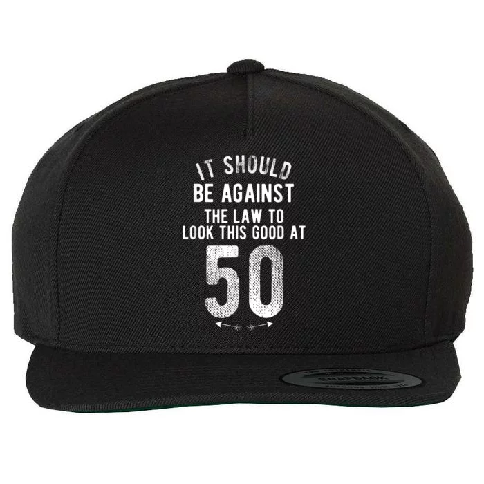 50th Birthday Gag Gift Idea 50 Year Old Joke Wool Snapback Cap