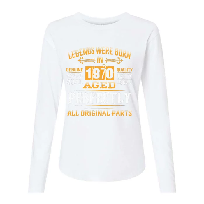 53rd Birthday Gift Vintage Legend Born In 1970 53 Years Old Womens Cotton Relaxed Long Sleeve T-Shirt