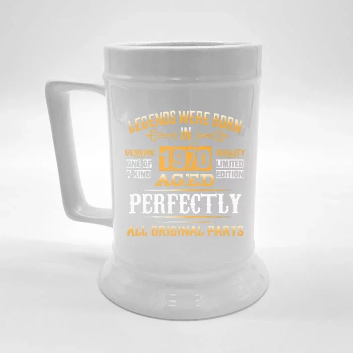 53rd Birthday Gift Vintage Legend Born In 1970 53 Years Old Front & Back Beer Stein