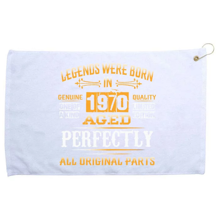 53rd Birthday Gift Vintage Legend Born In 1970 53 Years Old Grommeted Golf Towel